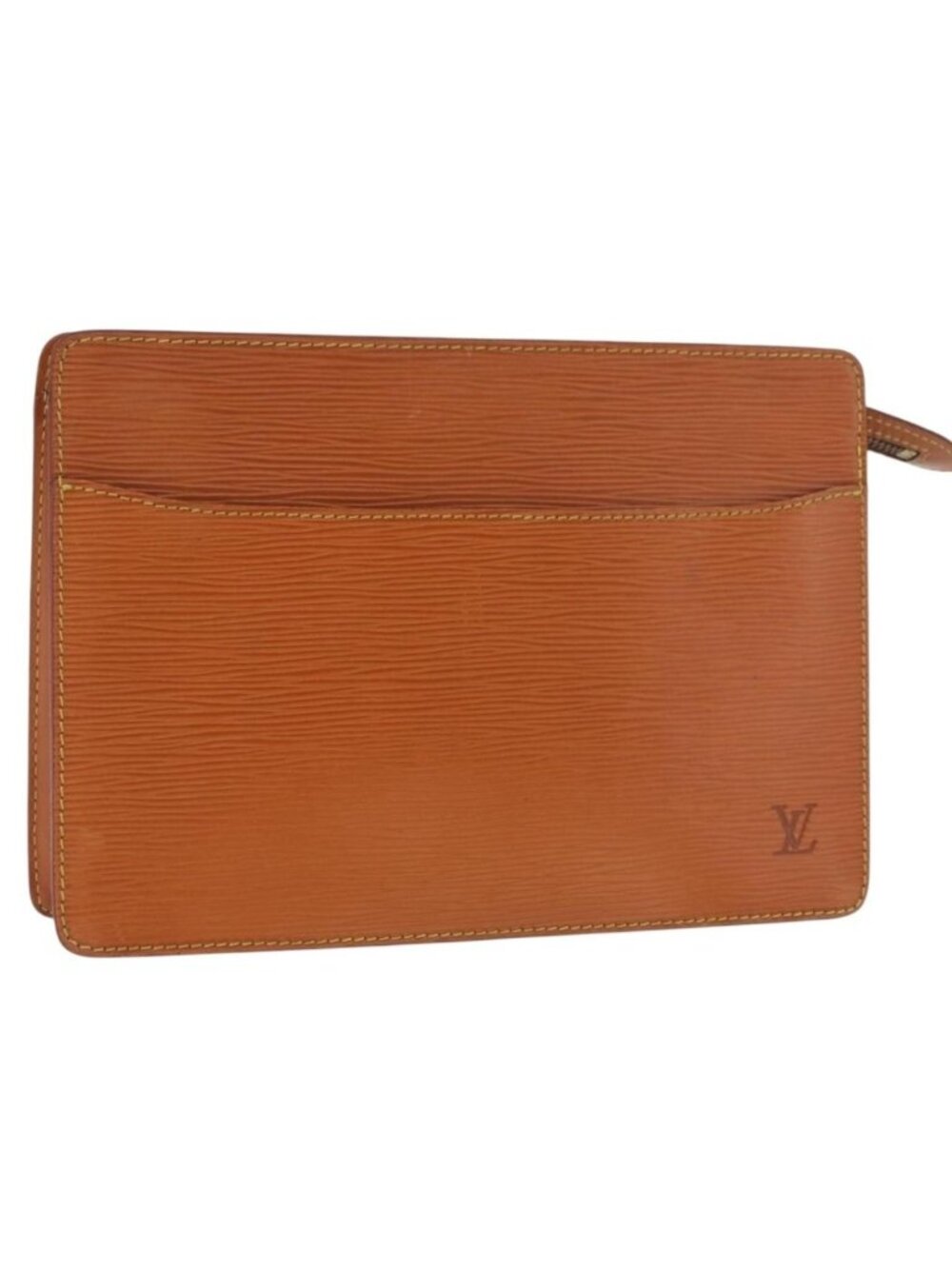 LOUIS VUITTON Epi Pochette Homme Clutch Bag Brown Zipangu M52528